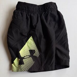 Under Armour Black Shorts with Neon Green Detail